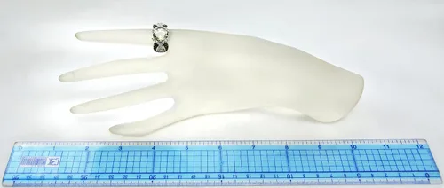 Vista 4 de RB Gems - Anillo de plata de ley 925 con piedras preciosas ovaladas (0.472 x 0.394in, acabado rodiado)