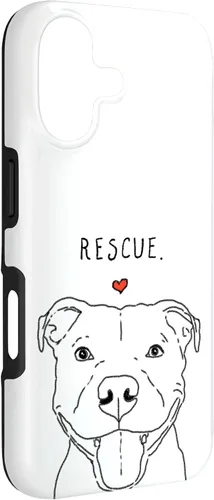 Vista 3 de Rescue Love Smiling Pit Bull, Pittie, Pitbull Mom, Dog Lover Case for iPhone 17