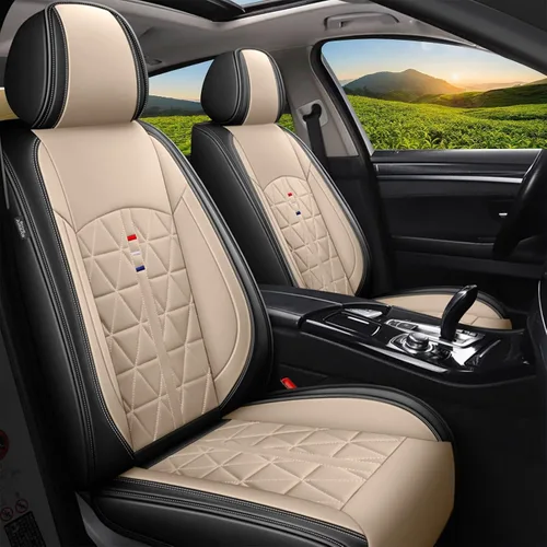 Vista 14 de Fundas de asiento delantero para Jeep Cherokee 2014-2023 2024 2025: Fundas de asiento de cuero transpirables e impermeables protector de asiento