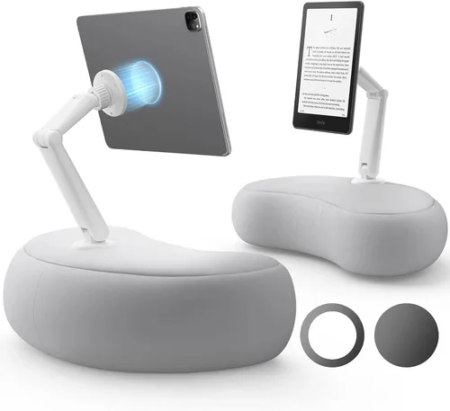 Vista 12 de SAIJI Soporte de Almohada Kindle, Soporte para iPad Compatible con 4.7"-15.6" Kindle, Teléfono, iPad, Soporte Ajustable de 360° para Tableta