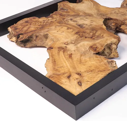 Vista 4 de NAHARO Decoración moderna de pared de madera de 16 x 12 pulgadas, encanto rústico hecho a mano de madera natural para tu hogar, perfecto para sala
