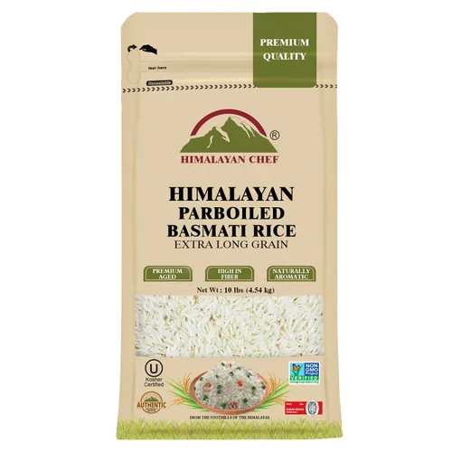 Vista 10 de Himalayan Chef Arroz Basmati, arroz de grano extra largo, esponjoso, de cocción rápida, aromático, 10 libras (el embalaje puede variar)