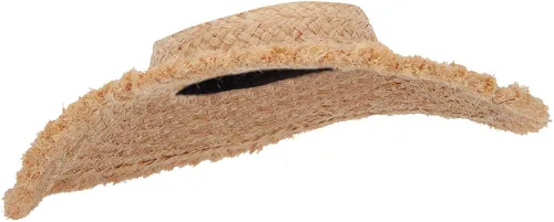 Vista 4 de Jeanne Simmons Raffia sin corona 5 pulgadas de ancho borde borde borde visera sombrero