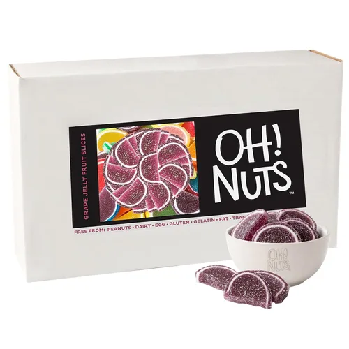 Vista 8 de Oh! Nuts Jelly Fruit Slices - Caramelos grandes surtidos de azúcar, bolsa a granel de 5 libras Confitería tradicional de gomitas masticables