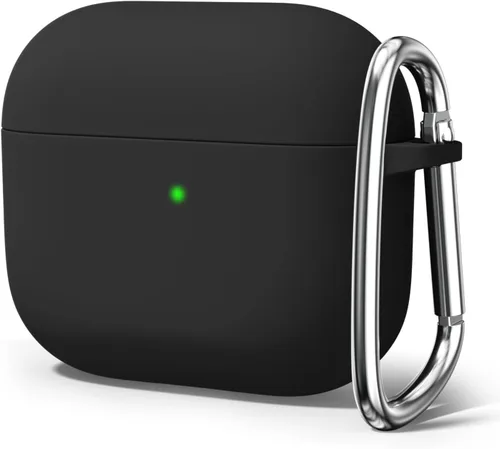 Vista 18 de Oakxco Funda de silicona para Airpods 3, bonita funda rígida femenina para Airpods de 3ª generación con llavero, gel de goma colorido suave de TPU