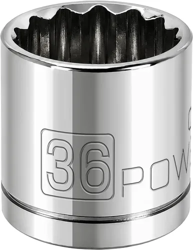 Vista 21 de Powerbuilt 642303 1/2" Dr. 12 Pt. SAE Socket estándar, 11/16