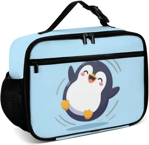 Vista 29 de Lonchera reutilizable con diseño a cuadros y negro y blanco con aislamiento, bolsa de almuerzo para comida y comida, bolsa de mano para mujeres