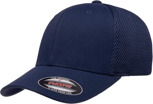 Vista 65 de Flexfit - Gorra ajustable de malla elástica en dos tonos Negro