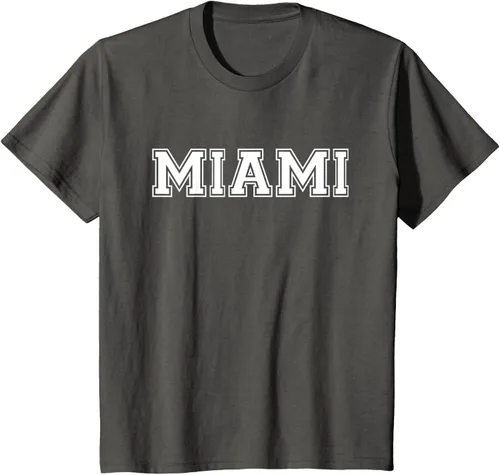 Vista 73 de Camiseta de regalo deportiva estilo universitario Miami Florida, Negro, S