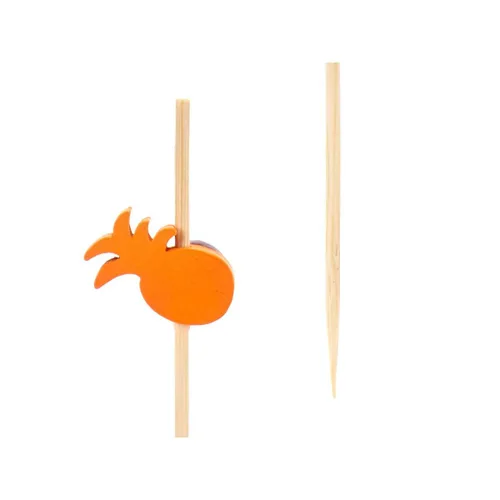 Vista 4 de Set de Pinchos para Barbacoa Kinvara Bambú Pincho Decorado (24 Unidades)
