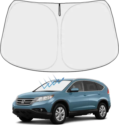 Vista 159 de Proadsy Parasol para parabrisas Rivian R1S 2022-2025 2026 de 4 capas plegable, protector de parasol frontal que bloquea los rayos UV, mantiene