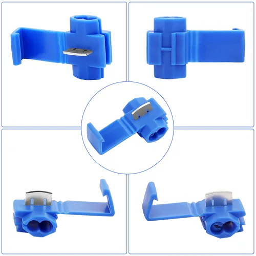 Vista 2 de 100 piezas de conectores de cable de empalme rápido sin soldadura, conector de empalme de calibre 18-14 AWG (unificador de cables), conectores