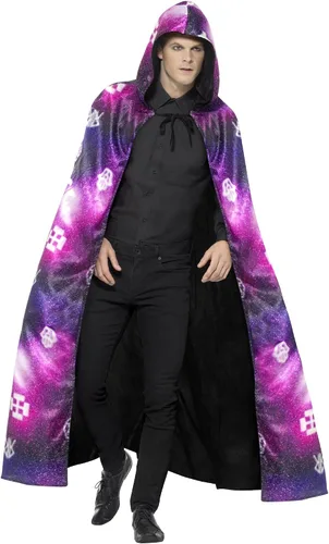 Vista 7 de Smiffys - 45118 - Cabo Deluxe Reversible Galaxy Ouija - Negro y Morado - Talla única