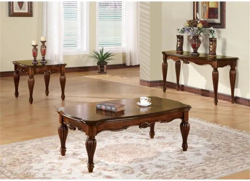 Vista 2 de Acme Dreena - Mesa auxiliar rectangular de madera en color cereza