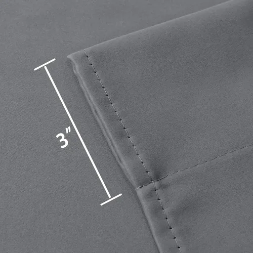 Vista 4 de DECOVSUN Cenefa opaca con amarre para ventana de 18 pulgadas de largo, con aislamiento térmico, cenefa ajustable para ventanas de cocina, bolsillo