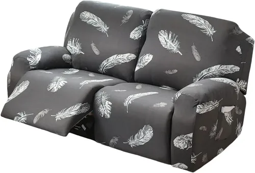 Vista 15 de Fundas elásticas para sillas reclinables, 4 piezas, fundas estampadas Lazyboy para sillón reclinable Lazyboy, funda de elastano suave para silla