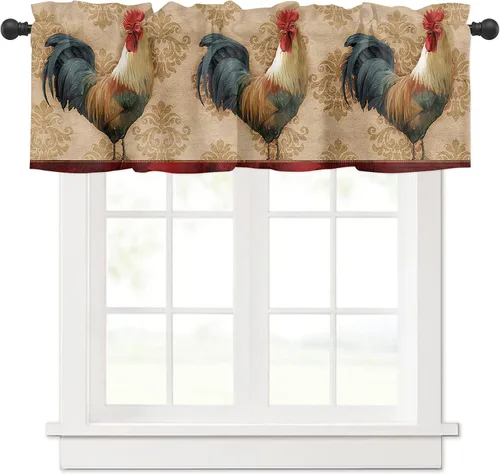Vista 8 de Cortinas de cenefa costera para dormitorio, sala de estar, estrellas de mar náuticas, algas azules, persianas romanas para ventanas, cortinas