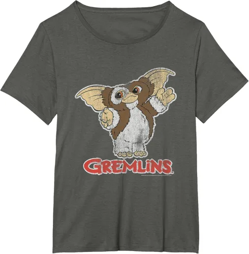 Vista 10 de Gremlins Camiseta Gizmo y Logo, Negro, S