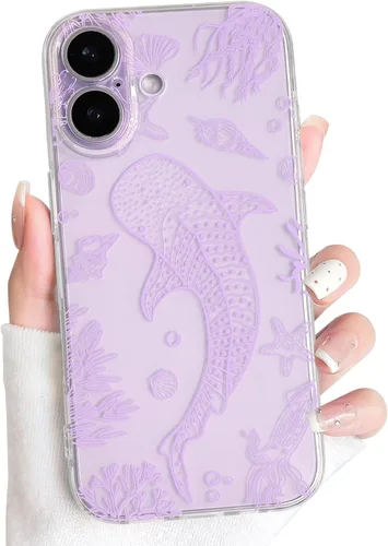 Vista 125 de NITITOP Funda para iPhone 13 Clear Sea Animal - Pez negro Pescado Negro