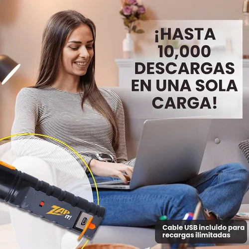 Vista 7 de Paquete de 2 raquetas eléctricas matamoscas y exterminador de mosquitos de ZAP IT! - Raqueta eléctrica exterminadora de insectos de alta potencia