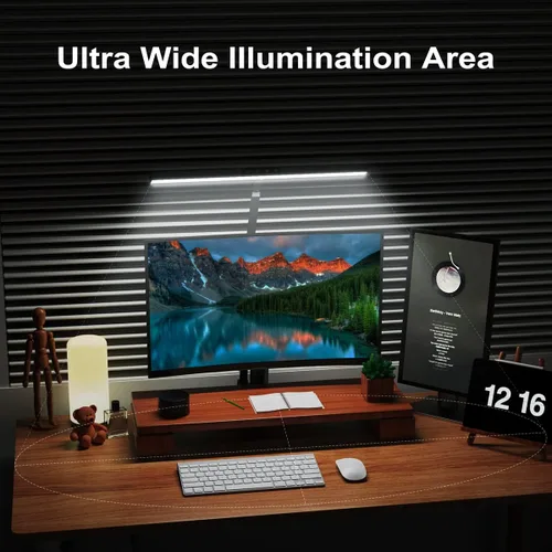 Vista 3 de Lámpara de escritorio, lámparas de escritorio para oficina en casa, lámpara de arquitecto moderna con abrazadera, lámpara de mesa regulable