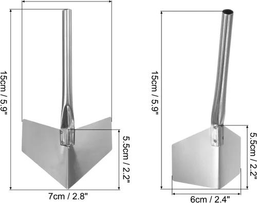 Vista 2 de uxcell Paletas interiores y esquinas de 2.7 pulgadas, cuchillo de esquina para paneles de yeso de acero inoxidable, pequeño