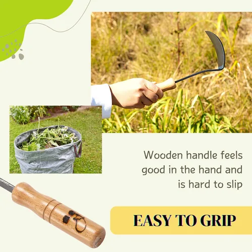 Vista 4 de Herramienta de jardinería japonesa de mano Weeder Kana Hoe Hecho en Japón