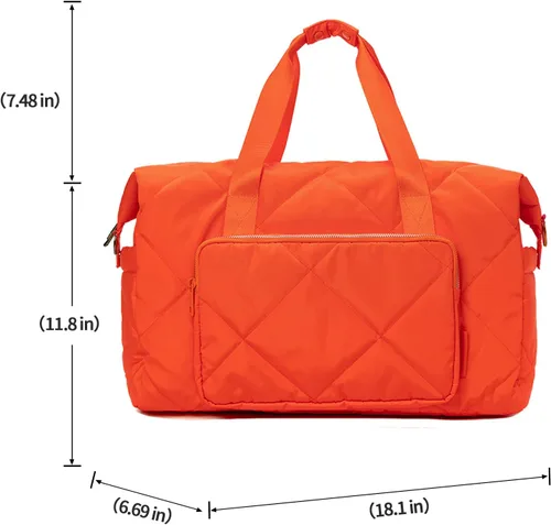 Vista 2 de Tinzonc Bolsa deportiva de gimnasio para mujer, bolsa de lona de viaje, bolsa de hombro para mujeres y niñas, viajes, gimnasio, yoga, escuela