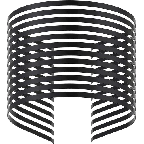 Vista 10 de 12 diademas de metal liso en tono plateado dorado y negro para bricolaje con base de tiara en blanco, bandas para la cabeza, 3 colores, 0.118