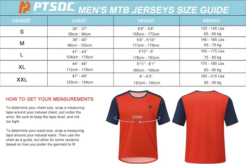 Vista 7 de PTSOC Maillot de ciclismo de montaña para hombre, casual, holgado, manga corta, todoterreno, para uso fuera de carretera, para hacer senderismo