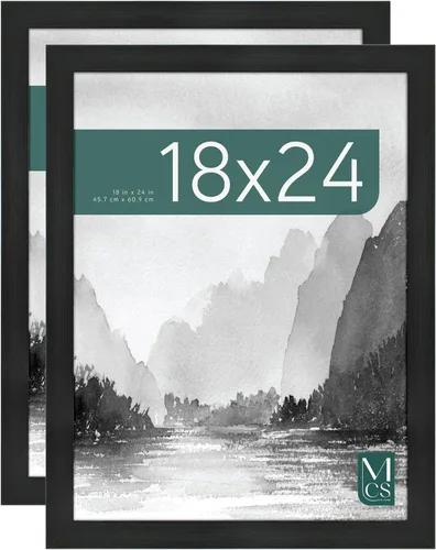 Vista 79 de MCS Marco para póster con estilo de museo, 11 x 17 pulgadas, madera de granero, vertical y horizontal, para colgar en la pared, marco grande