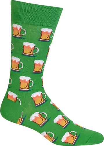 Vista 21 de Hot Sox Men's Fun Cocktail Drinks Crew Socks - 1 Pair Pack - Happy Hour Cool & Funny Novelty Gifts Cerveza (negro)