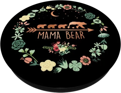 Vista 3 de Mama Bear - Juego de 4 vasos con forma de flor de oro rosa, agarre y soporte para teléfonos y tabletas
