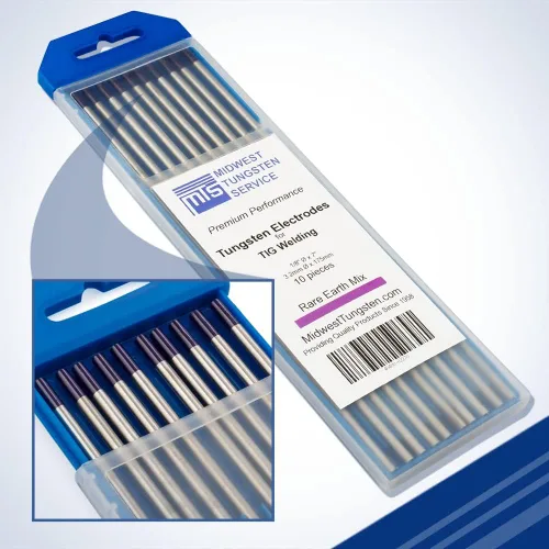 Vista 12 de Midwest Tungsten Service TIG Electrodos de soldadura de tungsteno paquete de 10 unidades (blanco - tungsteno con circonio 0.8% (WZ8, EWZ-0.8), 1/8
