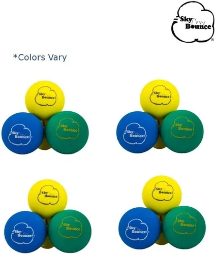 Vista 2 de Sky Bounce Bolas de mano de goma de color para balonmano recreativo, Stickball, Racquetball, Catch, Fetch y muchos más juegos, 2 1/4 pulgadas