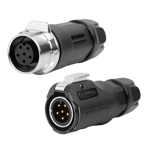 Vista 8 de CNLINKO LP-12 Conector de 2 pines IP68 Enchufe eléctrico circular impermeable para equipos al aire libre Maquinaria industrial solar DC 12V M12 2-8