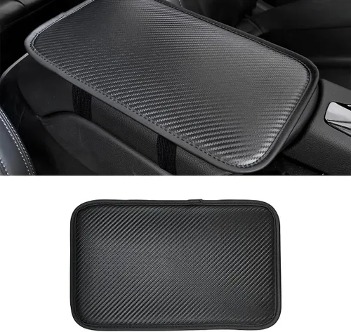 Vista 11 de 8sanlione - Tapete de almacenamiento para reposabrazos de automóvil, funda de cuero de fibra para consola central de automóvil, accesorios para Beige