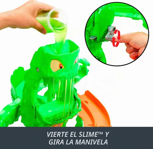 Vista 3 de Hot Wheels Monster Trucks Mutant Monster Takedown Playset & Rhinomite