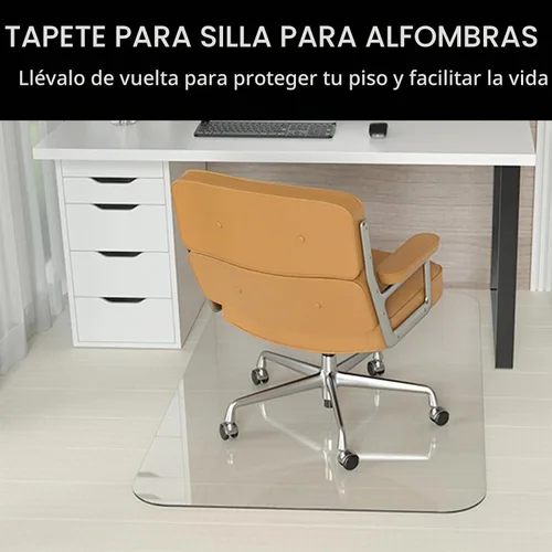 Vista 2 de Tapete transparente resistente para silla de oficina de 32 x 48 pulgadas