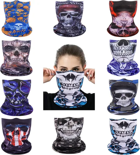 Vista 36 de Mascarillas de Polaina para el Cuello, Bufanda en Tubo, Bandanas Sin Costuras, Pañuelos para el Rostro, Cubierta Multiusos para la Cabeza