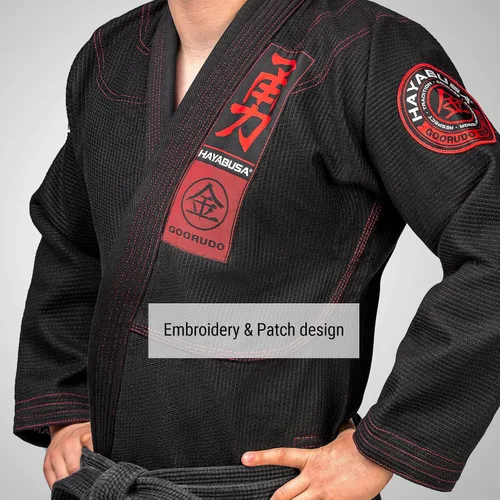 Vista 5 de Hayabusa Goorudo 3 Gold Weave Jiu Jitsu Gi
