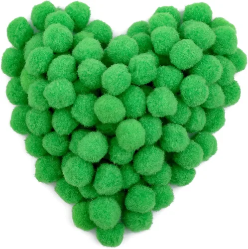 Vista 27 de MORFEN 150 pompones, pompones negros de 1 pulgada, bolas de pompón mullido, pequeños pompones para manualidades, proyectos de manualidades