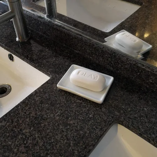 Vista 3 de Jabonera de cerámica para ducha, paquete de 2 soportes para jabón, bandeja de jabón