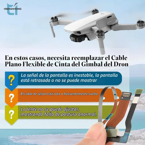 Vista 3 de para DJI Mini 2 Cable de cinta de repuesto para DJI Mavic Mini/Mini SE/Mini 2 SE 4K Gimbal Flex Cable plano de cinta Accesorios para dron Parte