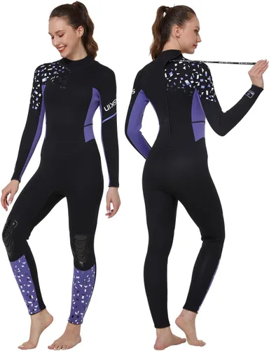 Vista 8 de Seaskin - Trajes de neopreno completos para hombres y mujeres, 3 mm, con cremallera trasera