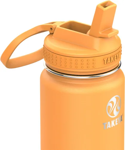 Vista 2 de Takeya Actives - Botella de agua de 24 onzas con tapa con popote, aislamiento de acero inoxidable de doble pared, apta para lavavajillas y sin BPA