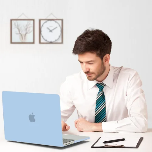 Vista 6 de B BELK Funda compatible con MacBook Air de 13 pulgadas modelo A1466 A1369 versión 2010-2017, carcasa rígida de plástico mate para laptop + cubierta
