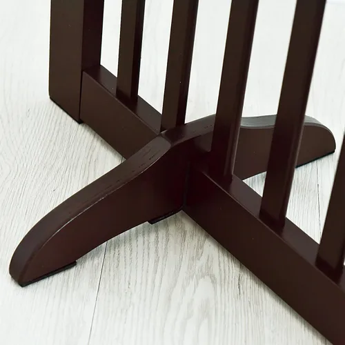 Vista 4 de WELLAND Pies de soporte para colección de puertas configurables de 360 grados, expreso, un par Espresso