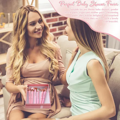 Vista 6 de Yeaqee 6 bolígrafos rosados, bolígrafos de metal con diamantes de cristal, pequeños y bonitos bolígrafos de tinta negra, regalos para mujeres, baby