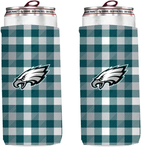 Vista 35 de Paquete de 2 soportes para latas de fútbol de 12 onzas, delgado y delgado, aislador de bebidas Huggie Cooler Coozies (Arizona (cardenales))